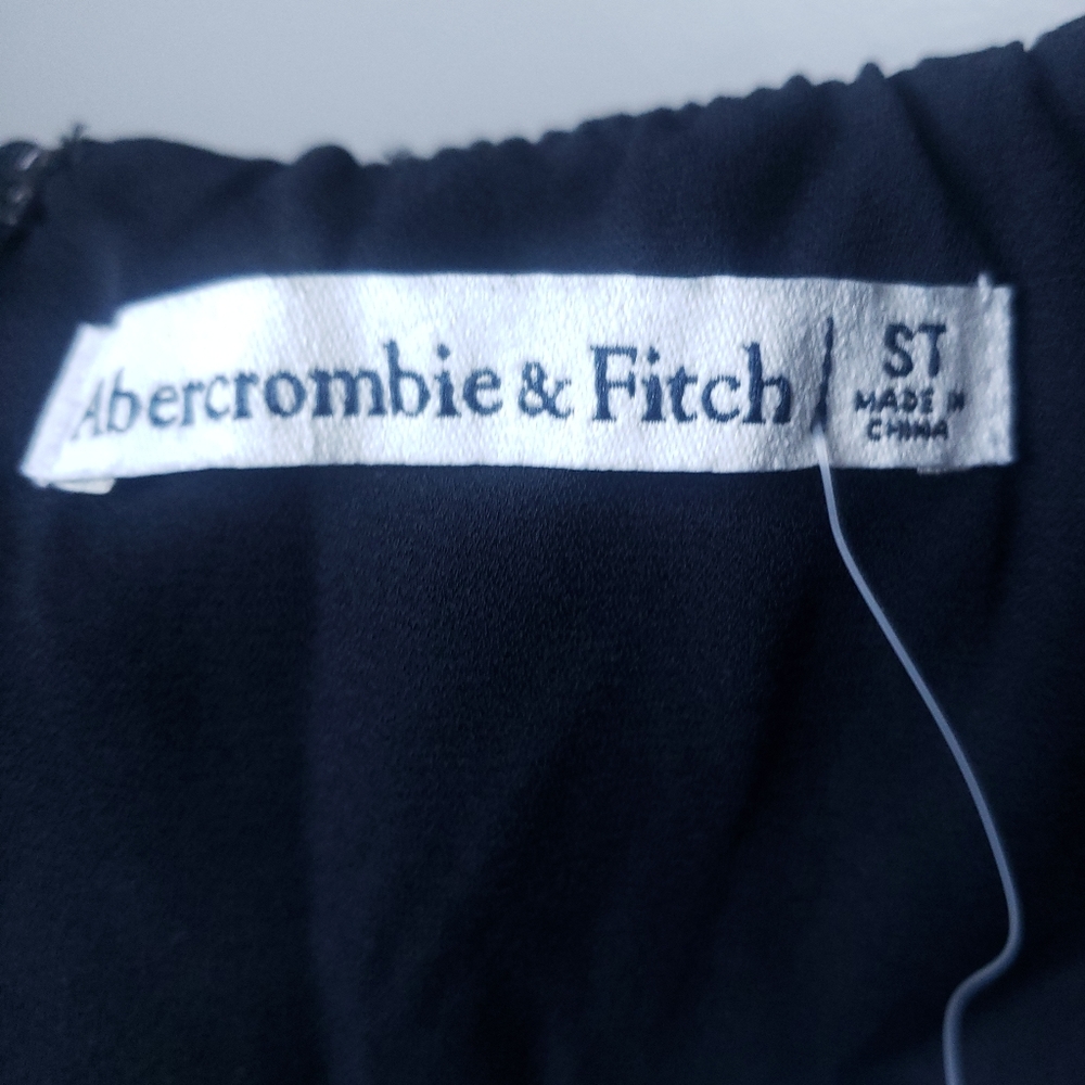 NWT Abercrombie & Fitch V Neck Dress Black Size S T - Picture 12 of 15